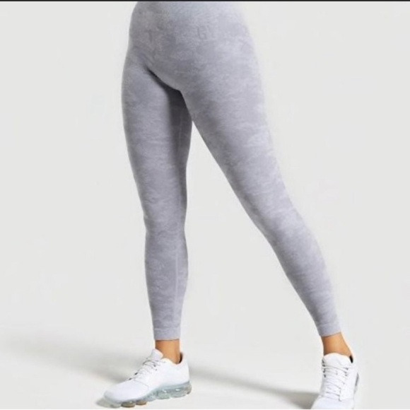 Gymshark camo seamless leggings light gray Size S - Picture 1 of 9